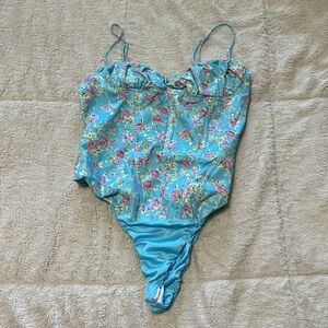 Zara corset floral bodysuit